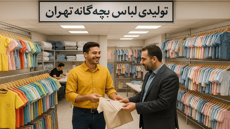 تصویر خرید عمده لباس بچگانه از تولیدی های تهران - راهنمای کامل تأمین مستقیم