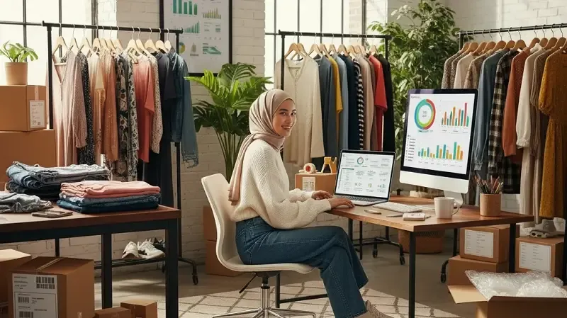 تصویر سود آنلاین شاپ لباس چقدر است؟ بررسی واقعی درآمد و هزینه های فروش پوشاک در فضای مجازی