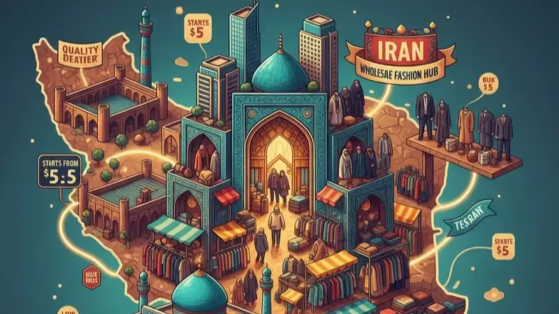 تصویر بهترین شهرهای ایران برای خرید عمده پوشاک (بر پایه قیمت و تنوع)