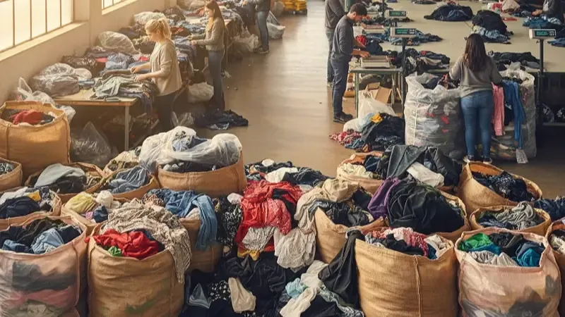 تصویر خرید لباس کیلویی (استوک و اوتلت): راهنمای کامل 1404 + قیمت، مراکز خرید، نکات سودآوری 