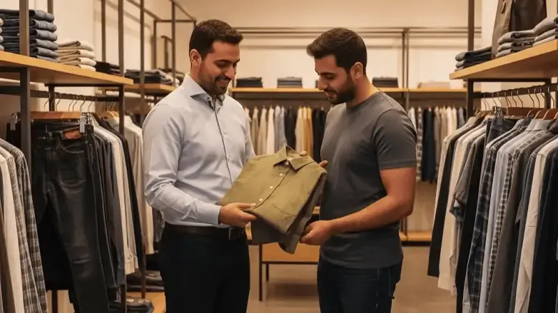تصویر فن بیان در فروشندگی لباس: وقتی مشتری می گوید "گرونه" یا "دور میزنم میام" چه جوابی بدهیم؟
